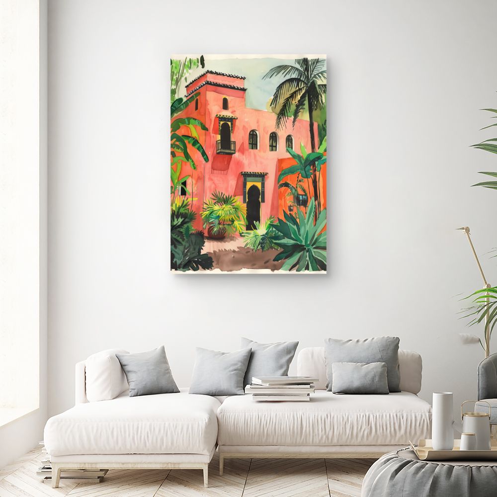 Toile "Palais tropical vibrant"