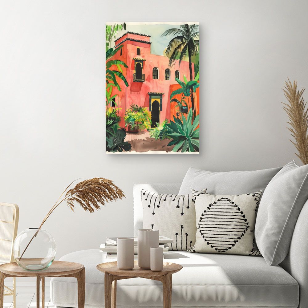 Toile "Palais tropical vibrant"
