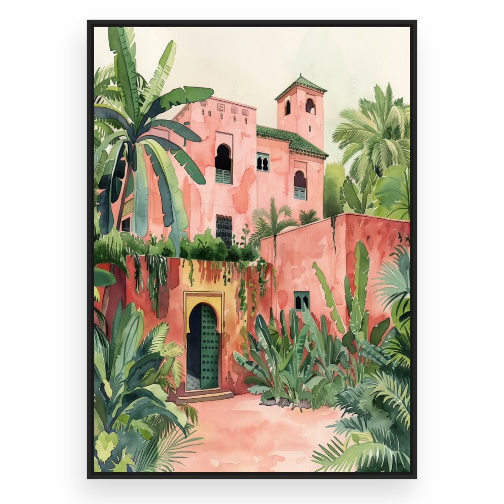 Toile Palais exotique luxuriant – toile cadre noir (slide 3)