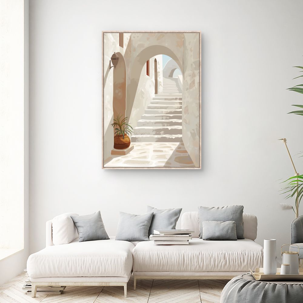 Schilderij "Mediterrane trappen"
