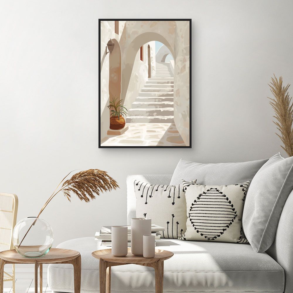 Schilderij "Mediterrane trappen"