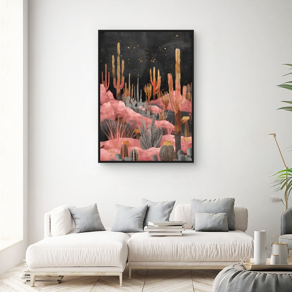 Schilderij "Betoverende Cactussen"