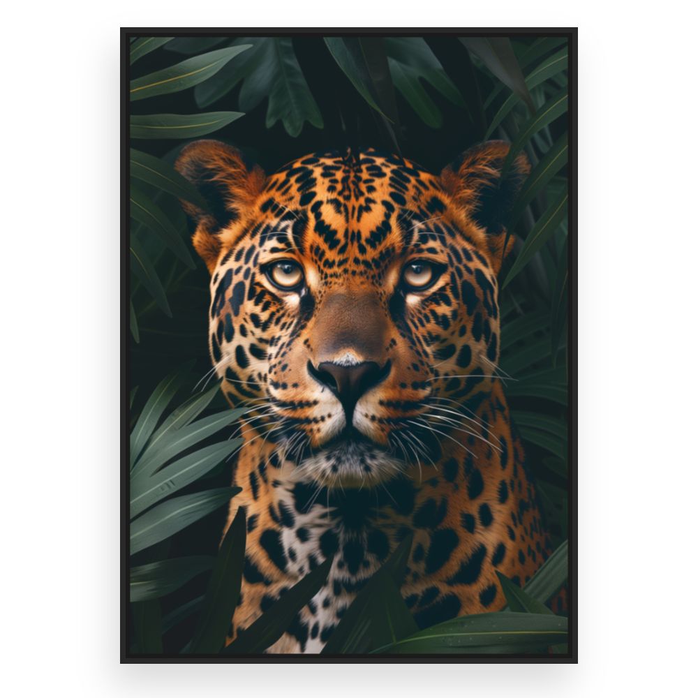 Toile Jaguar sauvage – toile cadre noir (slide 3)