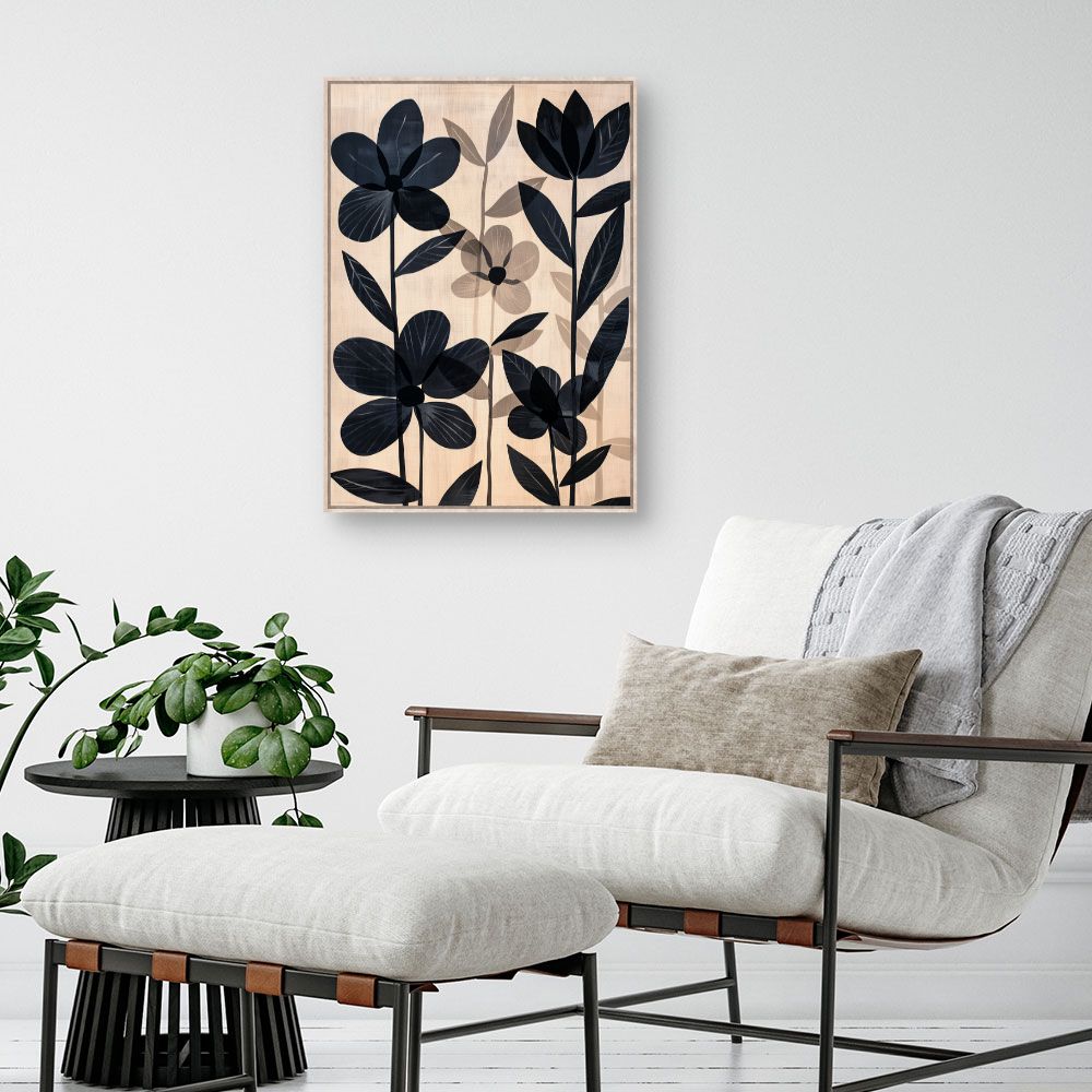 Toile "Fleurs élégantes"