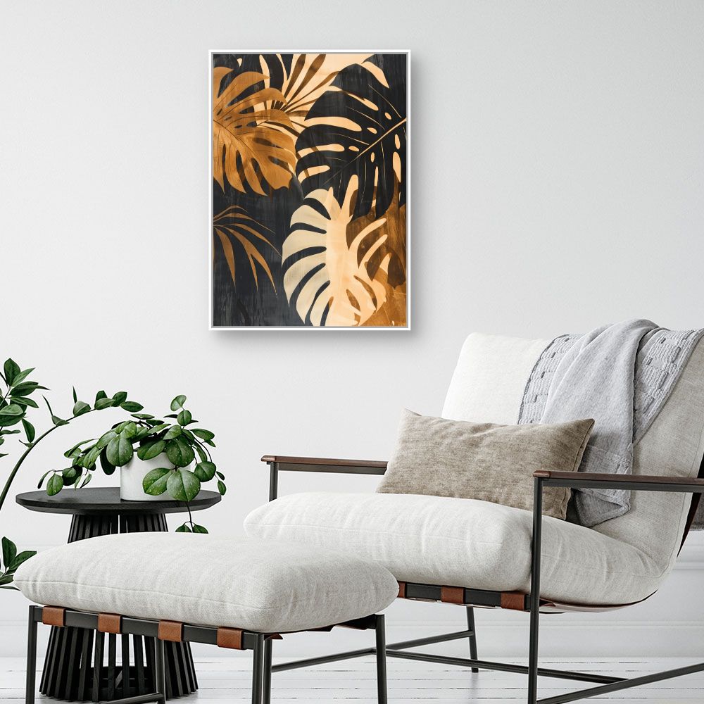 Toile "Feuillage exotique"