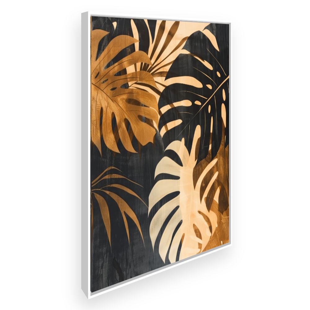 Toile Feuillage exotique – toile cadre blanc (slide 2)