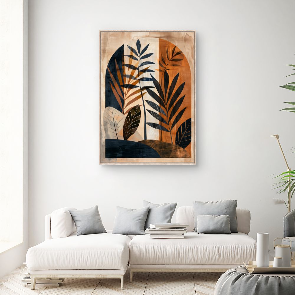 Toile "Feuilles artistiques modernes"