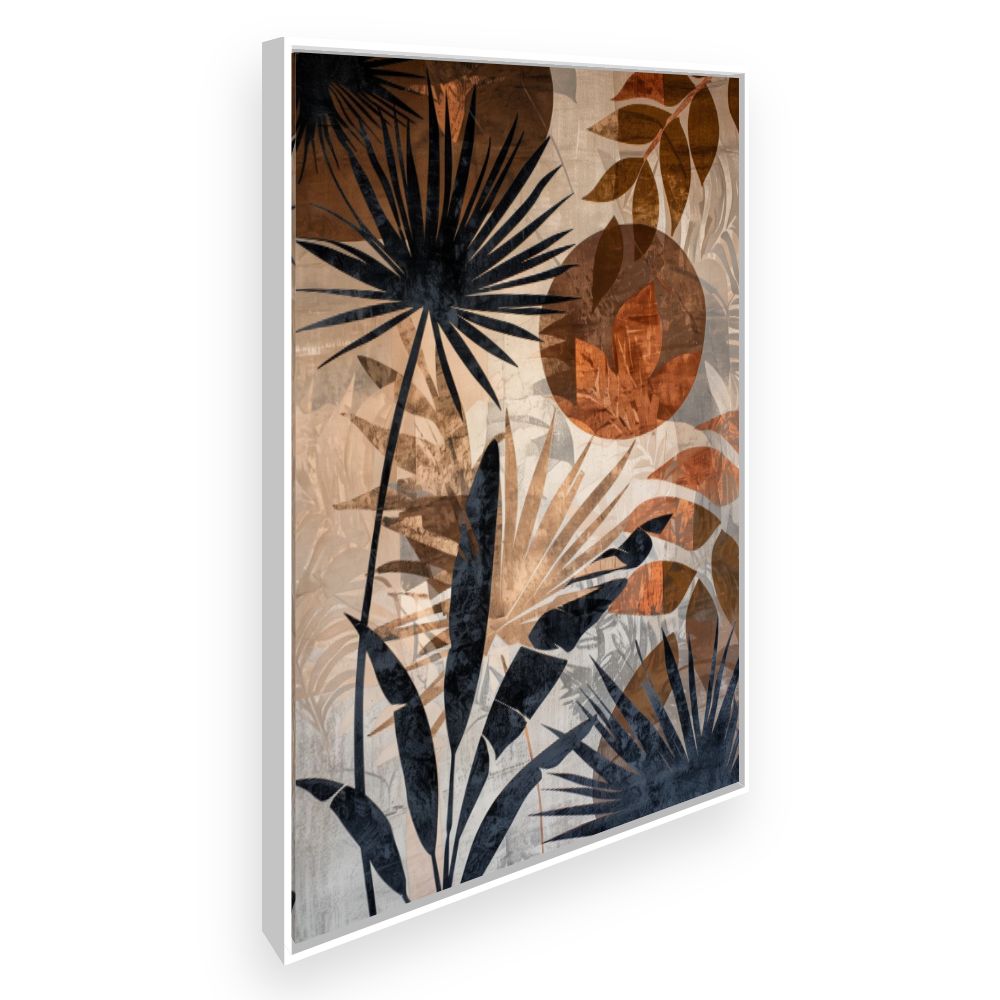 Toile Feuillage exotique – toile cadre blanc (slide 2)