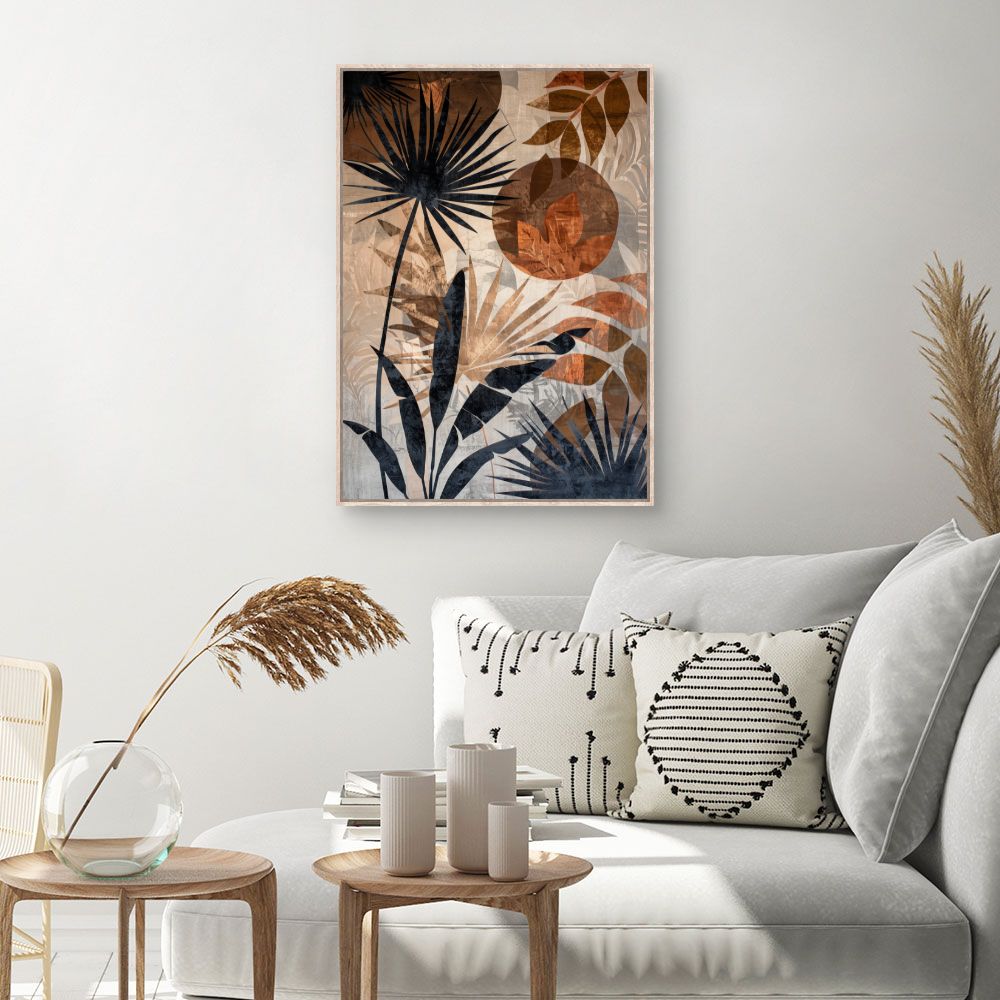 Toile Feuillage exotique – toile cadre naturel (slide 1, 60×90)