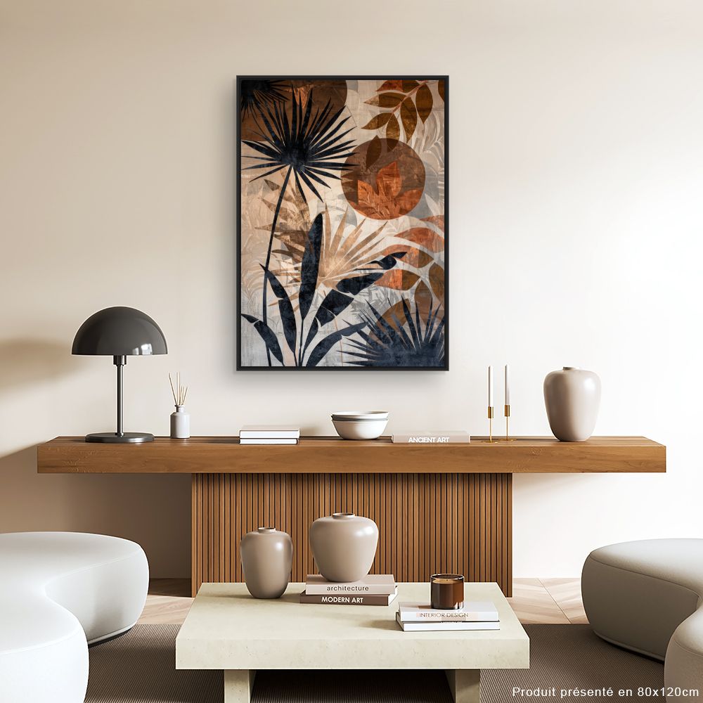 Toile "Feuillage exotique"