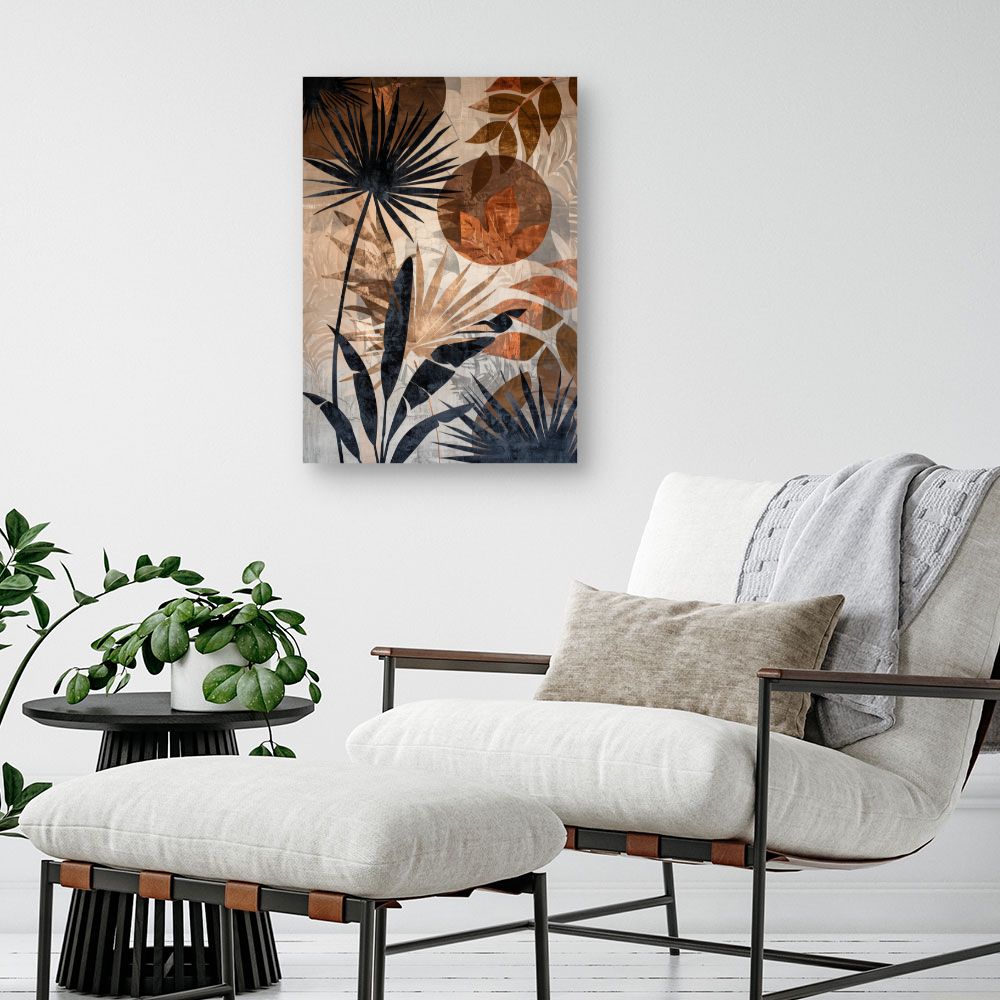 Toile "Feuillage exotique"
