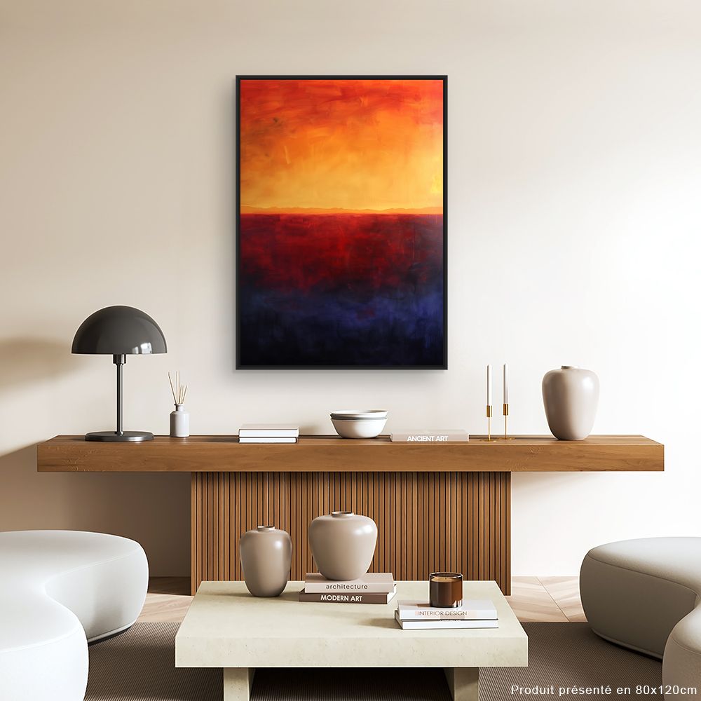 Toile "Coucher de soleil vibrant"