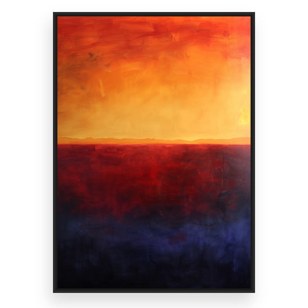 Toile Coucher de soleil vibrant – toile cadre noir (slide 3)