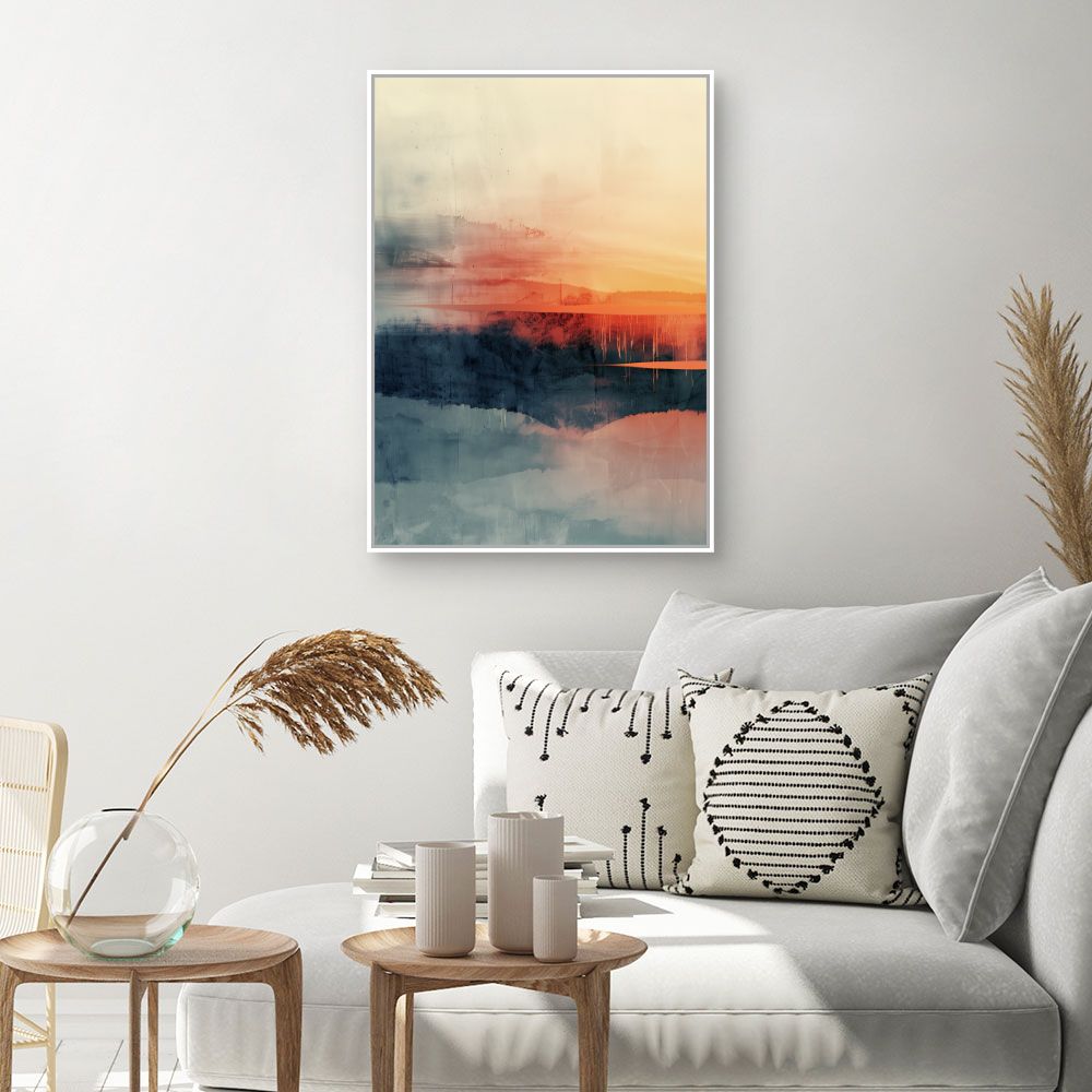 Toile "Horizon abstrait coloré"