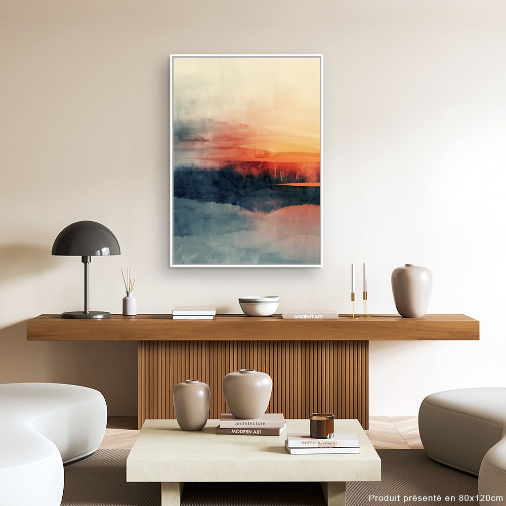 Toile "Horizon abstrait coloré"