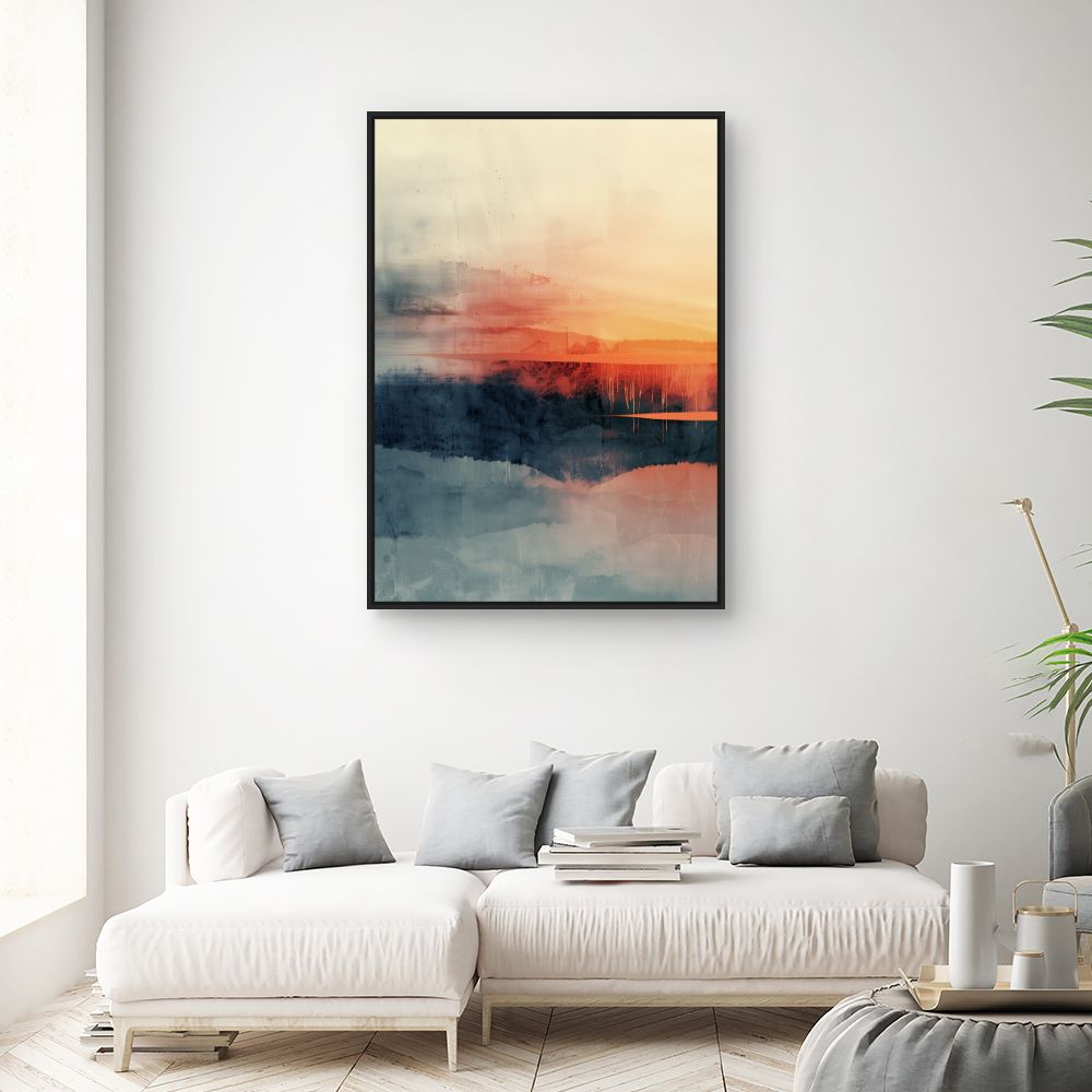 Toile "Horizon abstrait coloré"