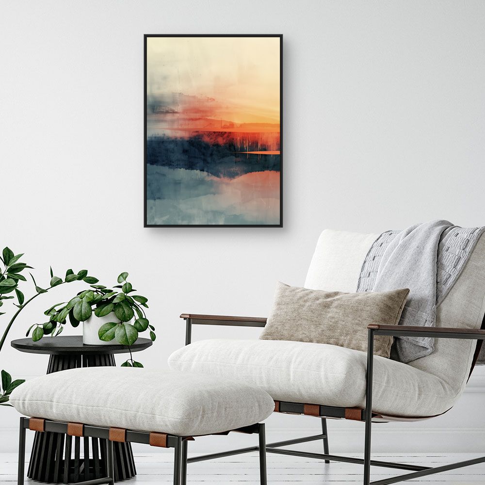 Toile "Horizon abstrait coloré"