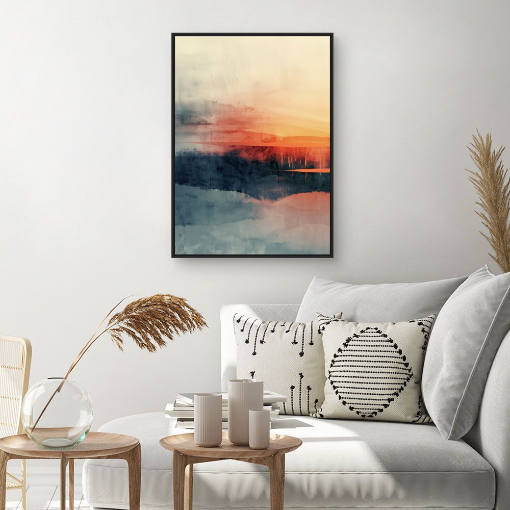 Toile "Horizon abstrait coloré"