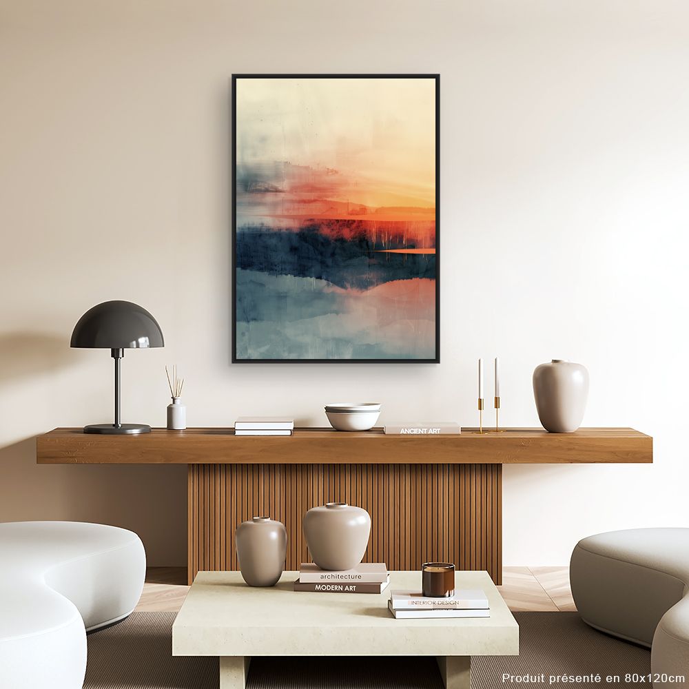 Toile "Horizon abstrait coloré"