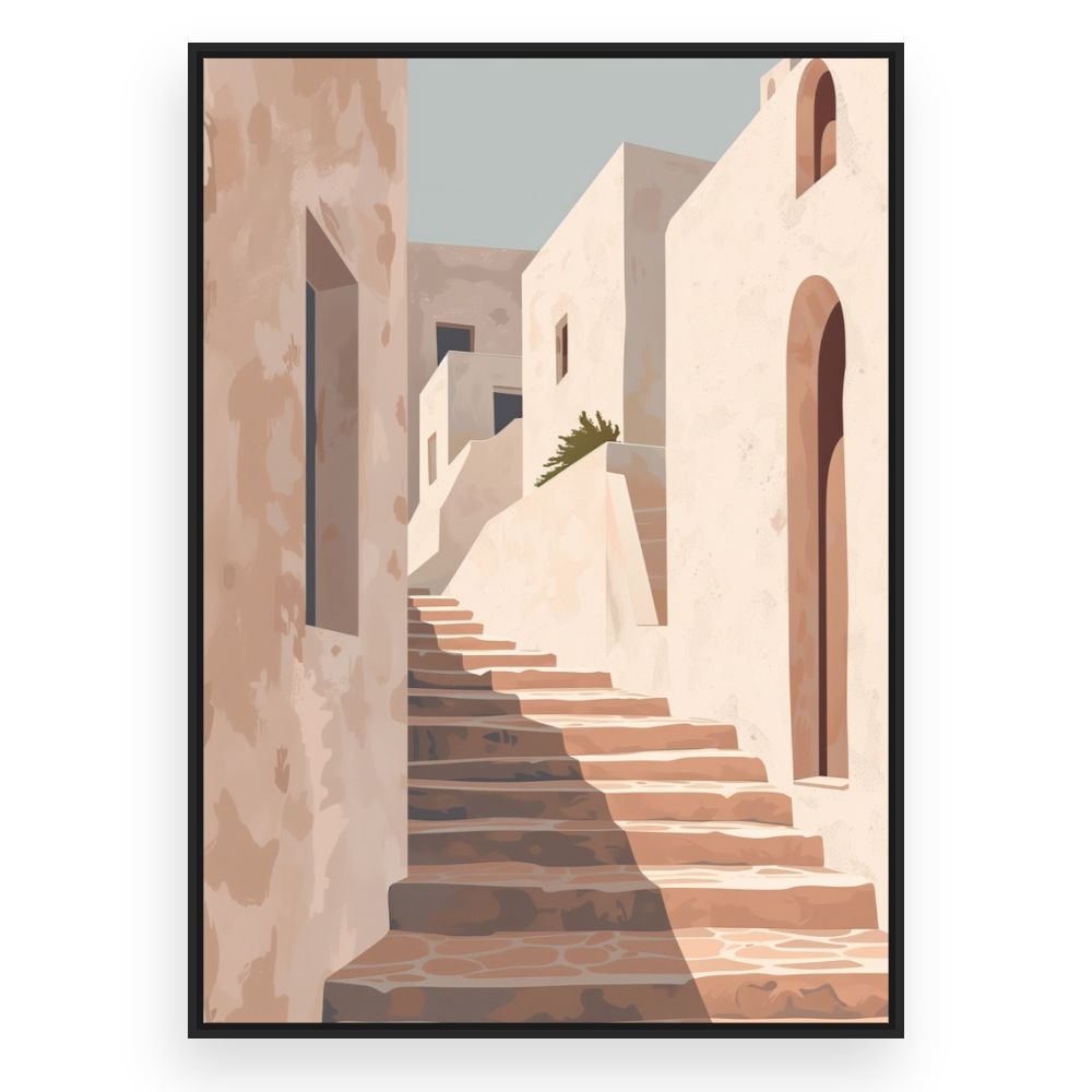 Toile Ruelles ensoleillées – toile cadre noir (slide 3)