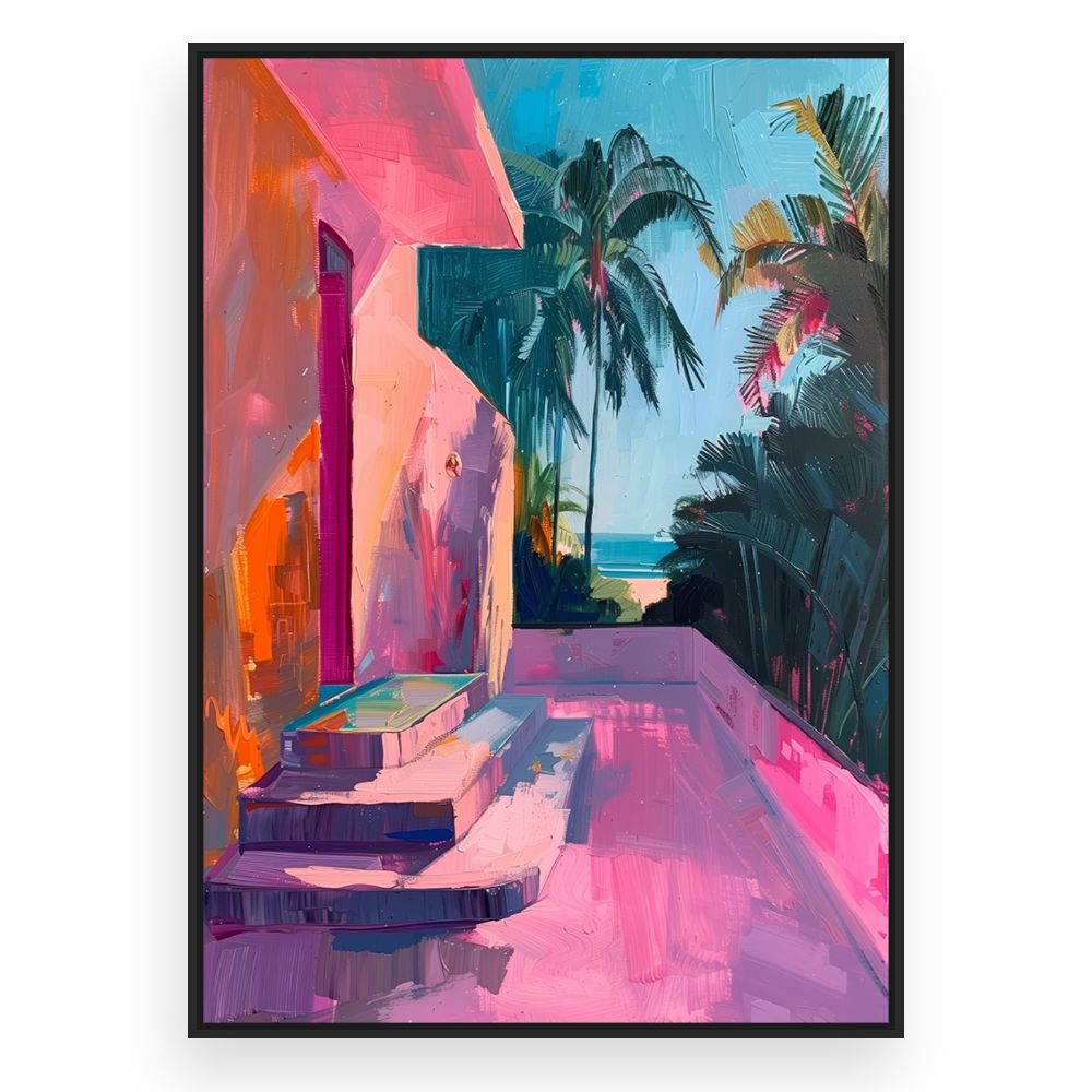 Toile Évasion tropicale – toile cadre noir (slide 3)
