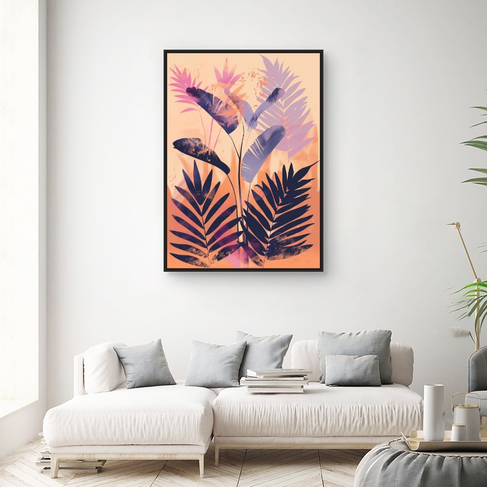 Toile "Feuillage tropical"