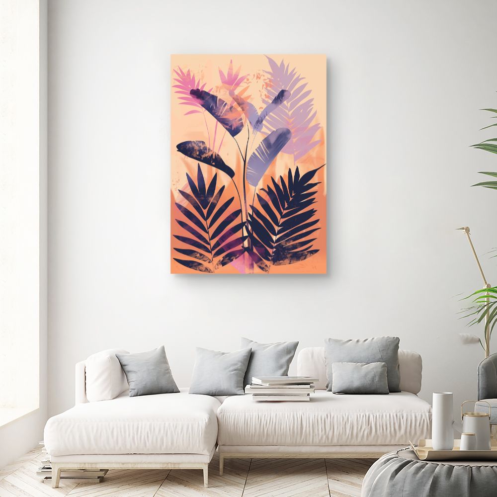 Toile "Feuillage tropical"