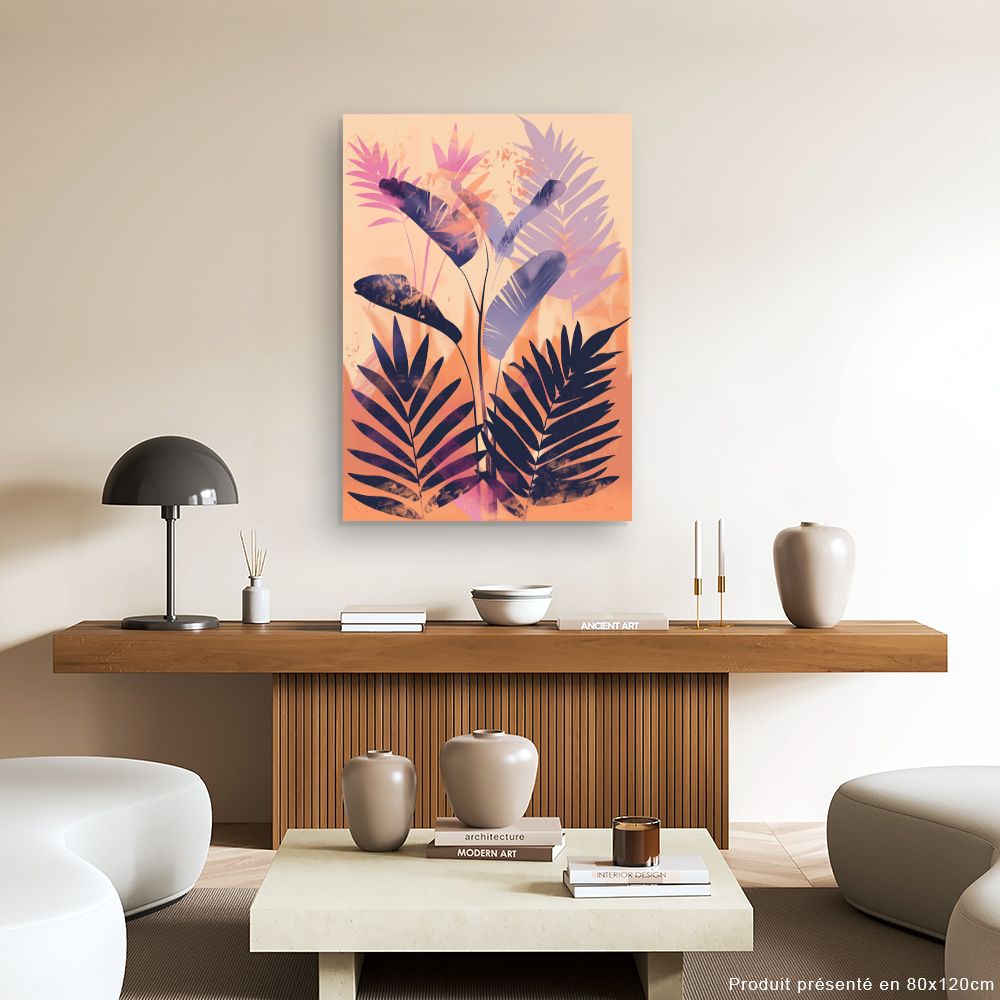 Toile "Feuillage tropical"