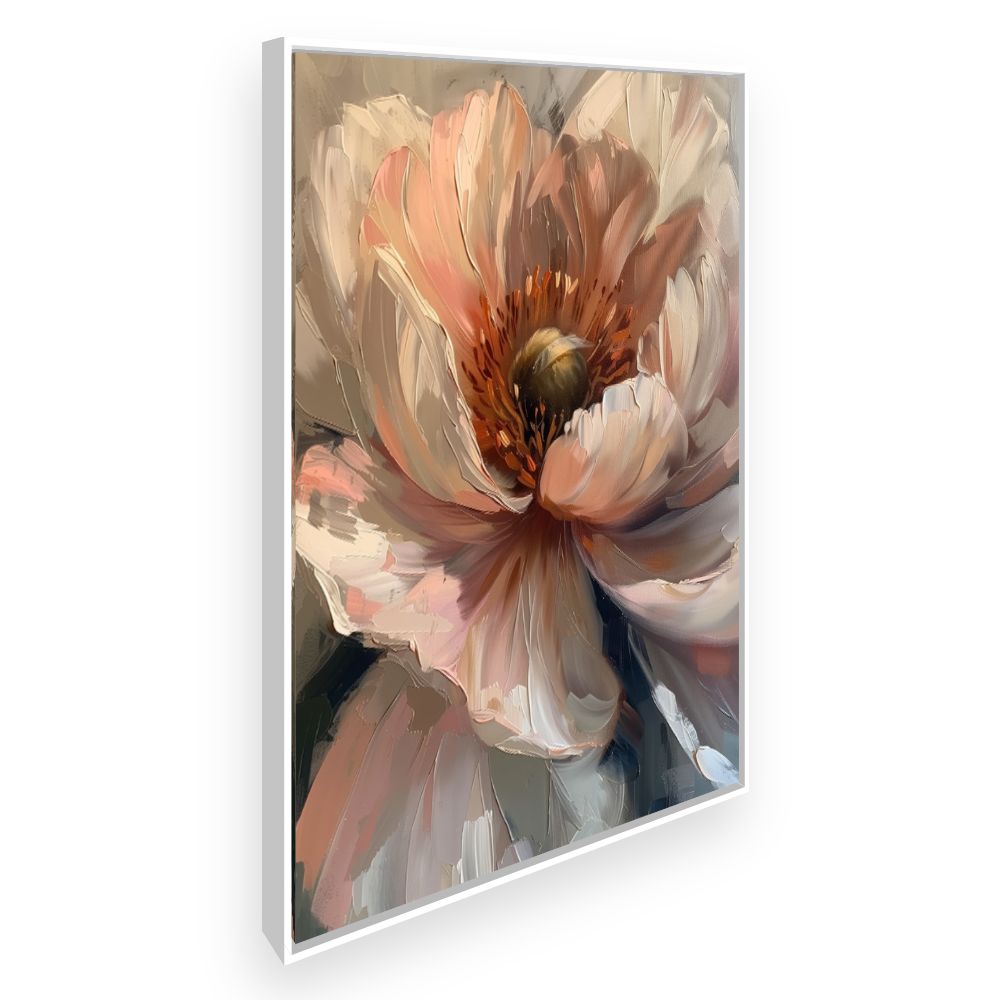 Toile Fleur majestueuse – toile cadre blanc (slide 2)