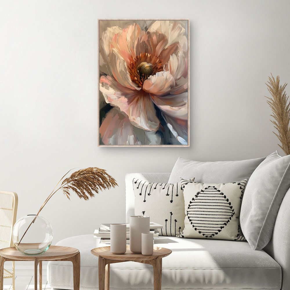 Toile Fleur majestueuse – toile cadre naturel (slide 1, 60×90)