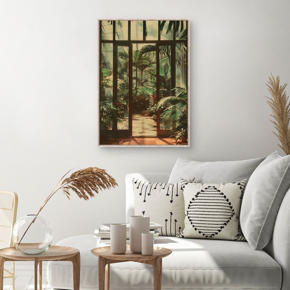 Toile Jardin tropical luxuriant – toile cadre naturel (slide 1, 60×90)