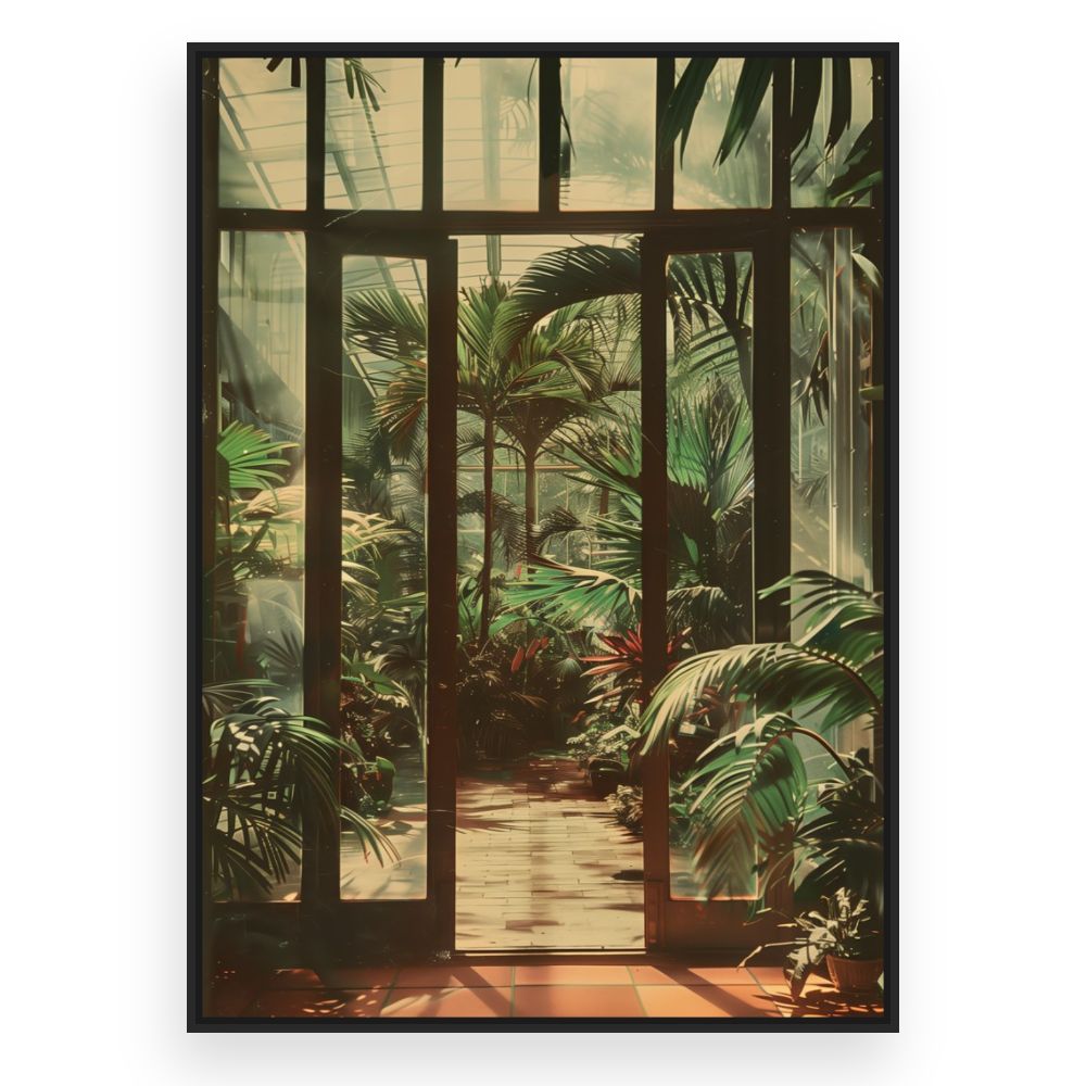 Toile Jardin tropical luxuriant – toile cadre noir (slide 3)