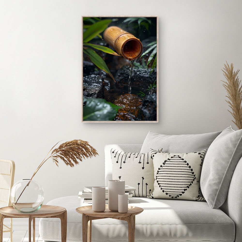 Toile Cascade rafraîchissante – toile cadre naturel (slide 1, 60×90)