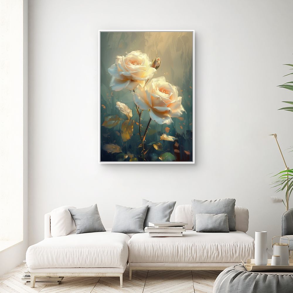 Toile "Roses éclatantes"