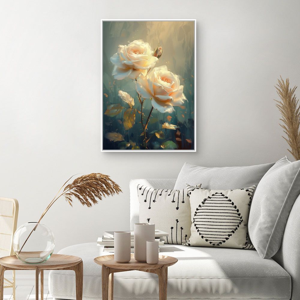 Toile "Roses éclatantes"