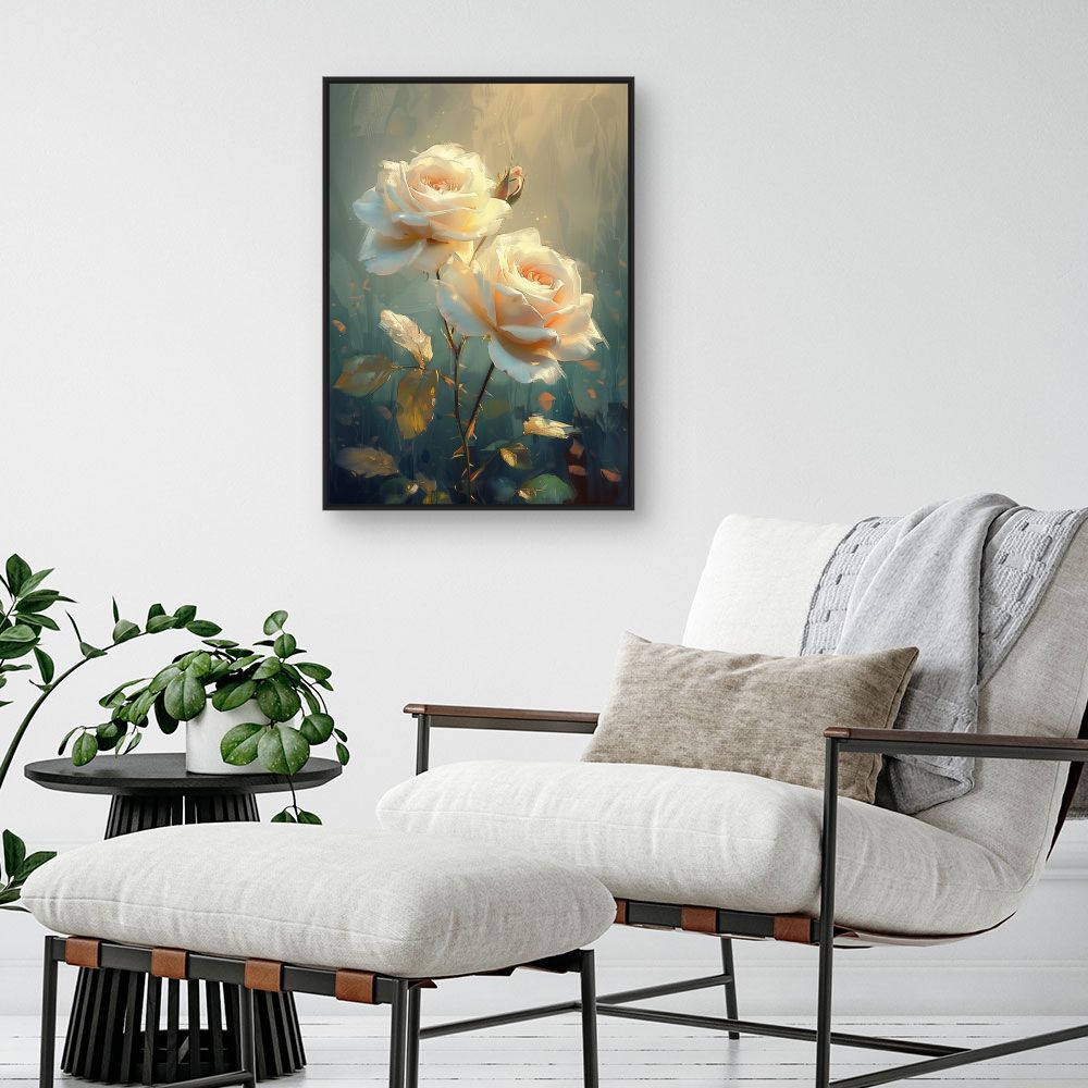 Toile "Roses éclatantes"