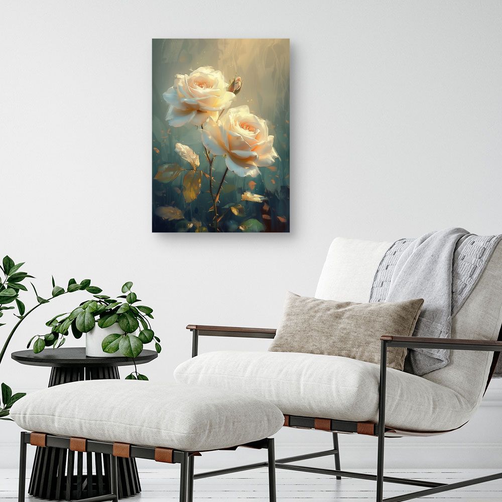 Toile "Roses éclatantes"