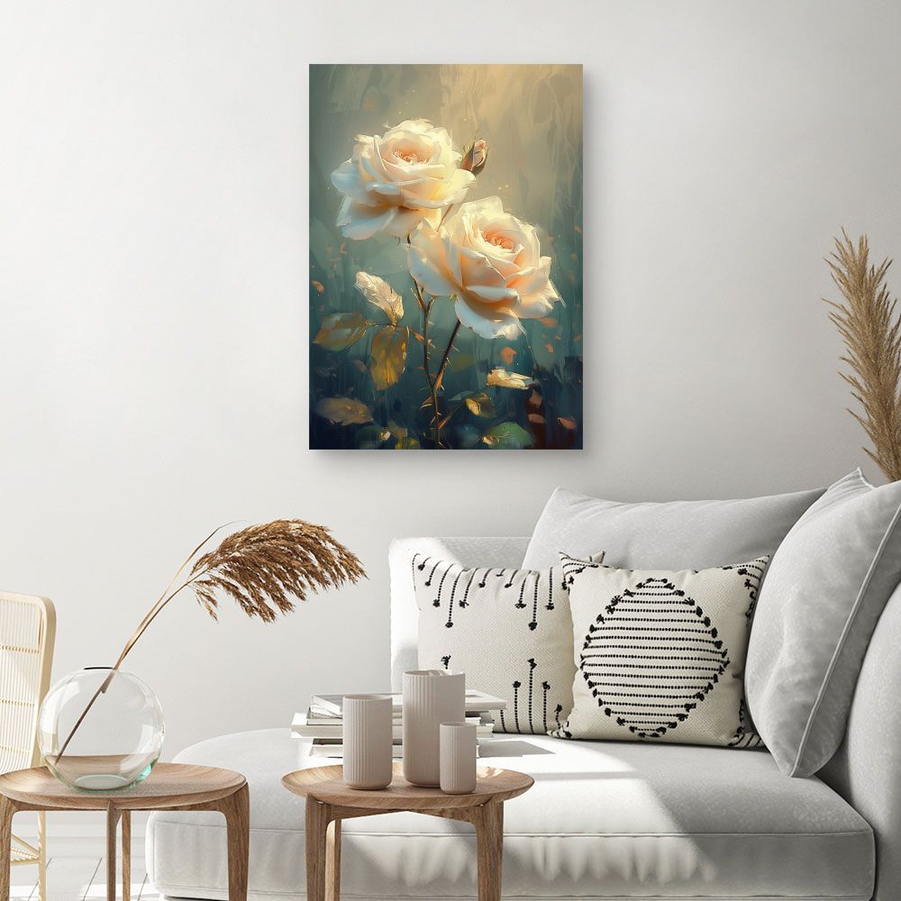 Toile "Roses éclatantes"