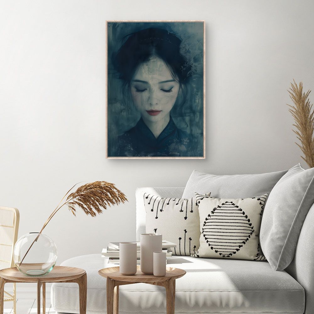 Toile Portrait mystique – toile cadre naturel (slide 1, 60×90)