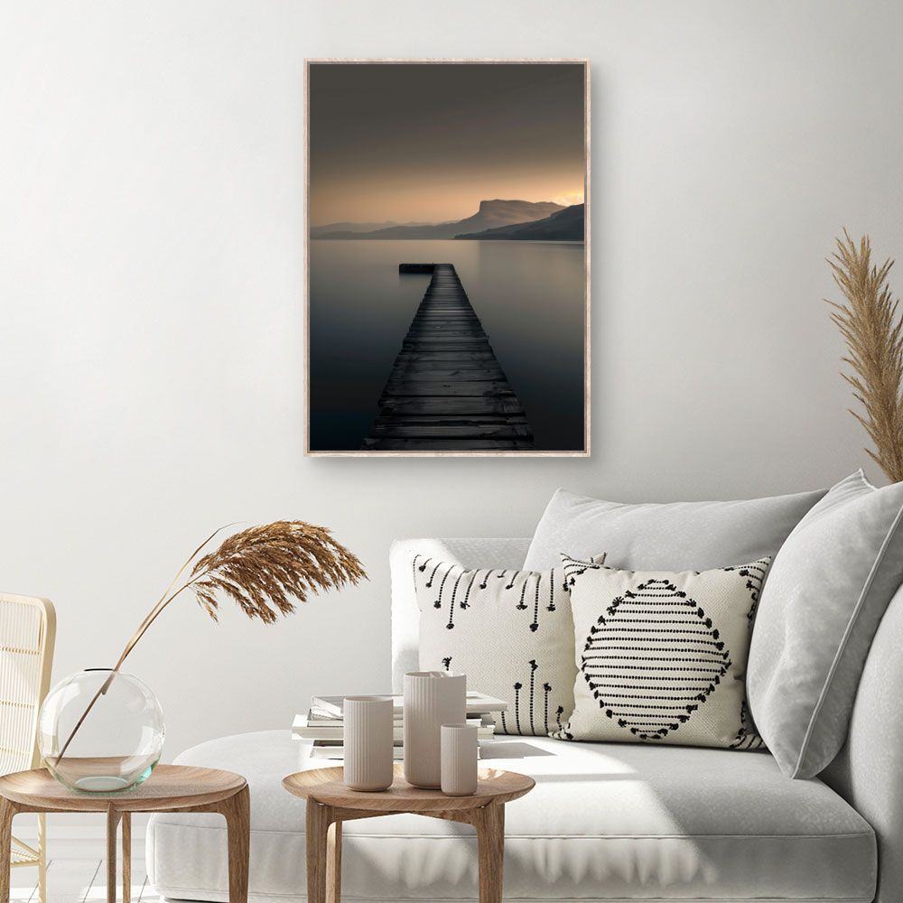 Toile Ponton vers l'horizon – toile cadre naturel (slide 1, 60×90)