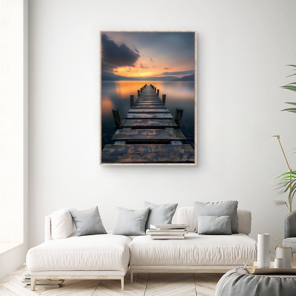 Toile "Ponton au crépuscule"