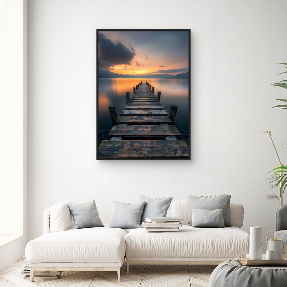Toile "Ponton au crépuscule"