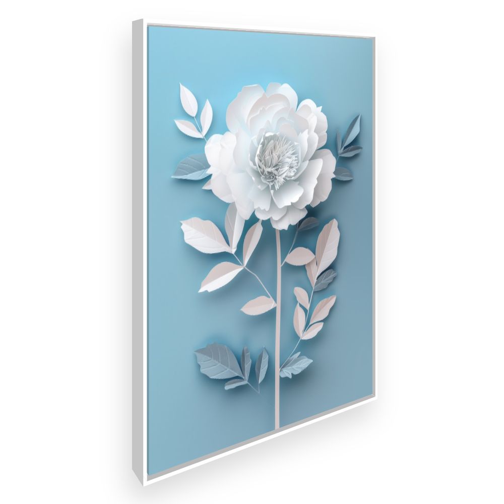 Toile Fleur poétique – toile cadre blanc (slide 2)