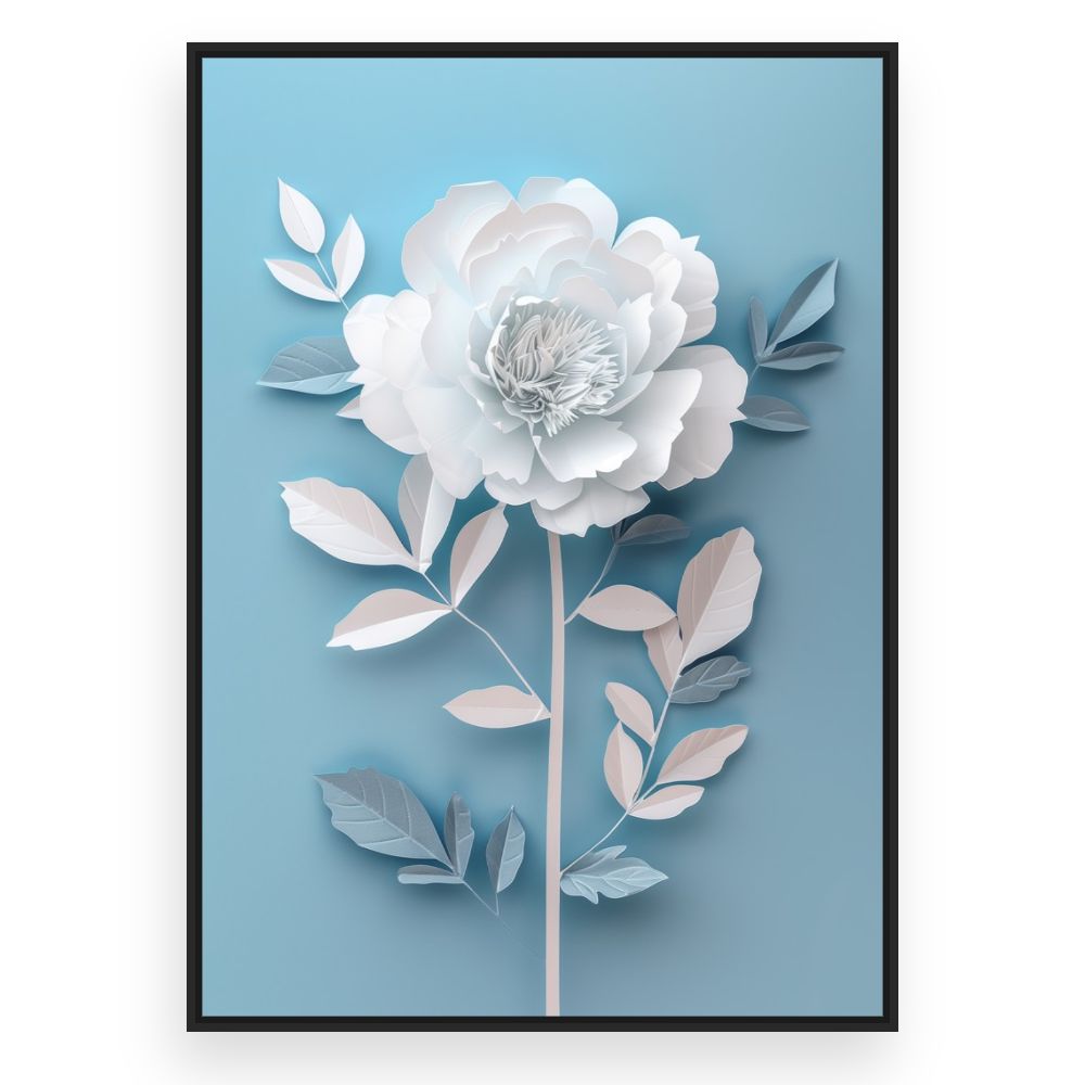 Toile Fleur poétique – toile cadre noir (slide 3)