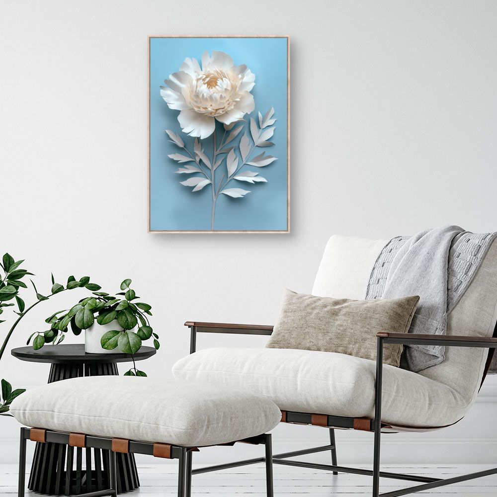 Toile "Fleur en papier"