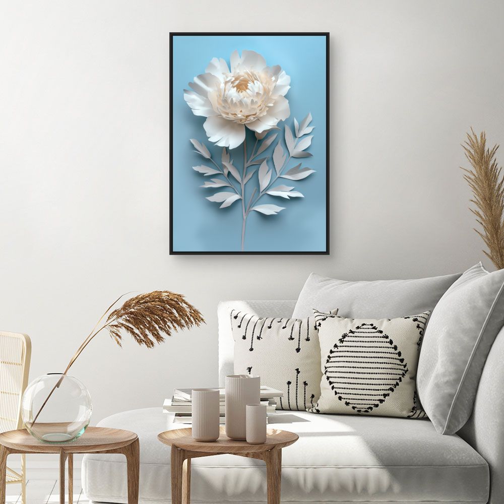 Toile "Fleur en papier"