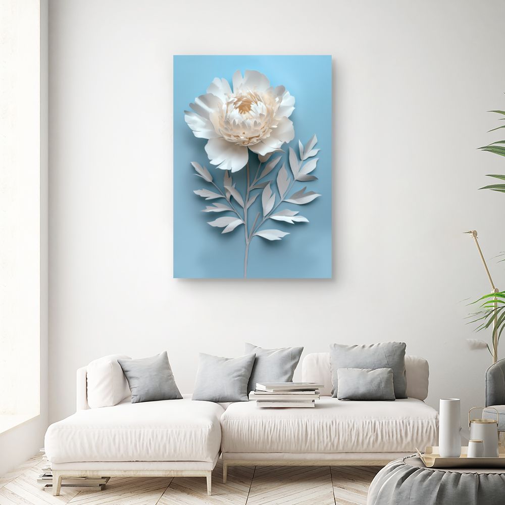 Toile "Fleur en papier"