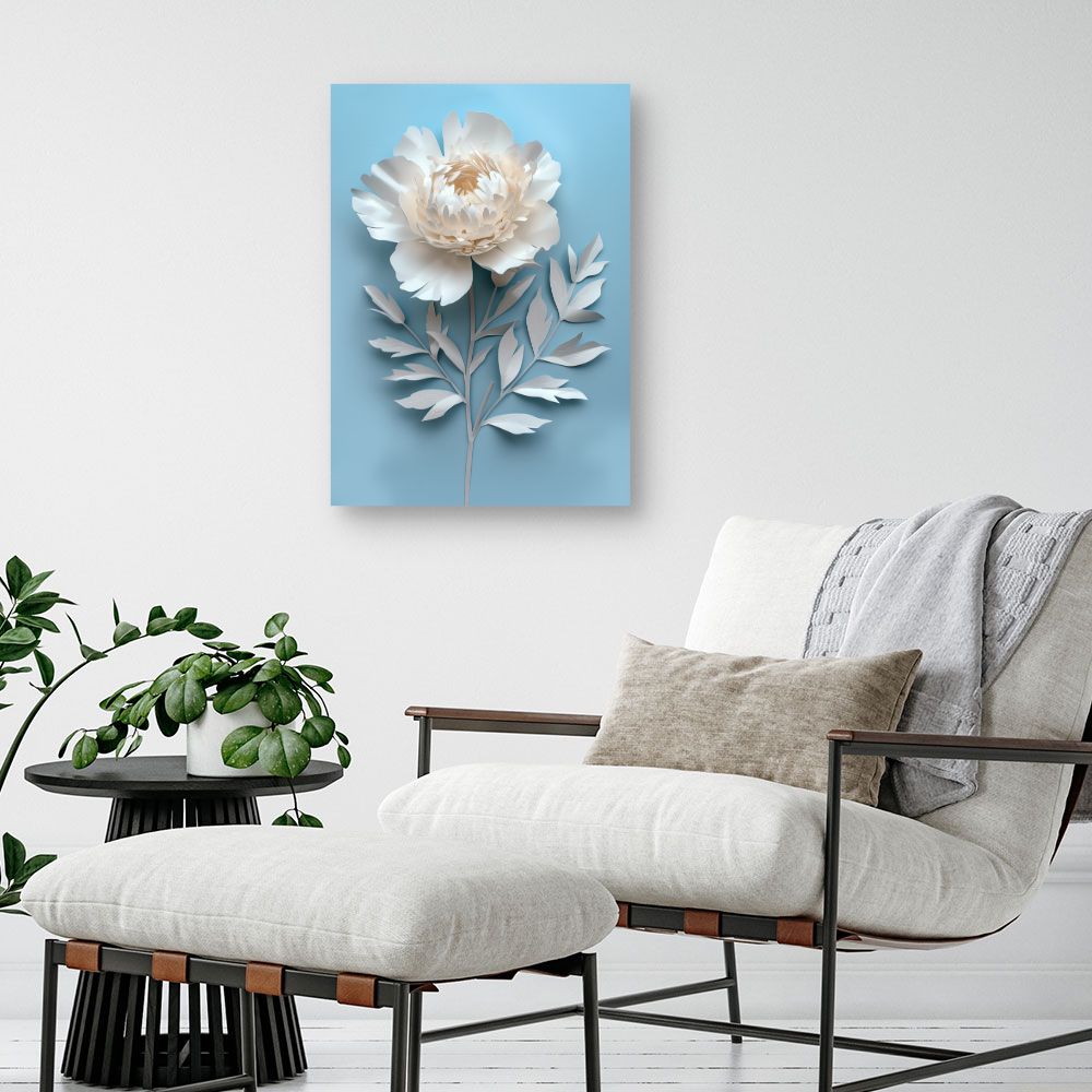 Toile "Fleur en papier"