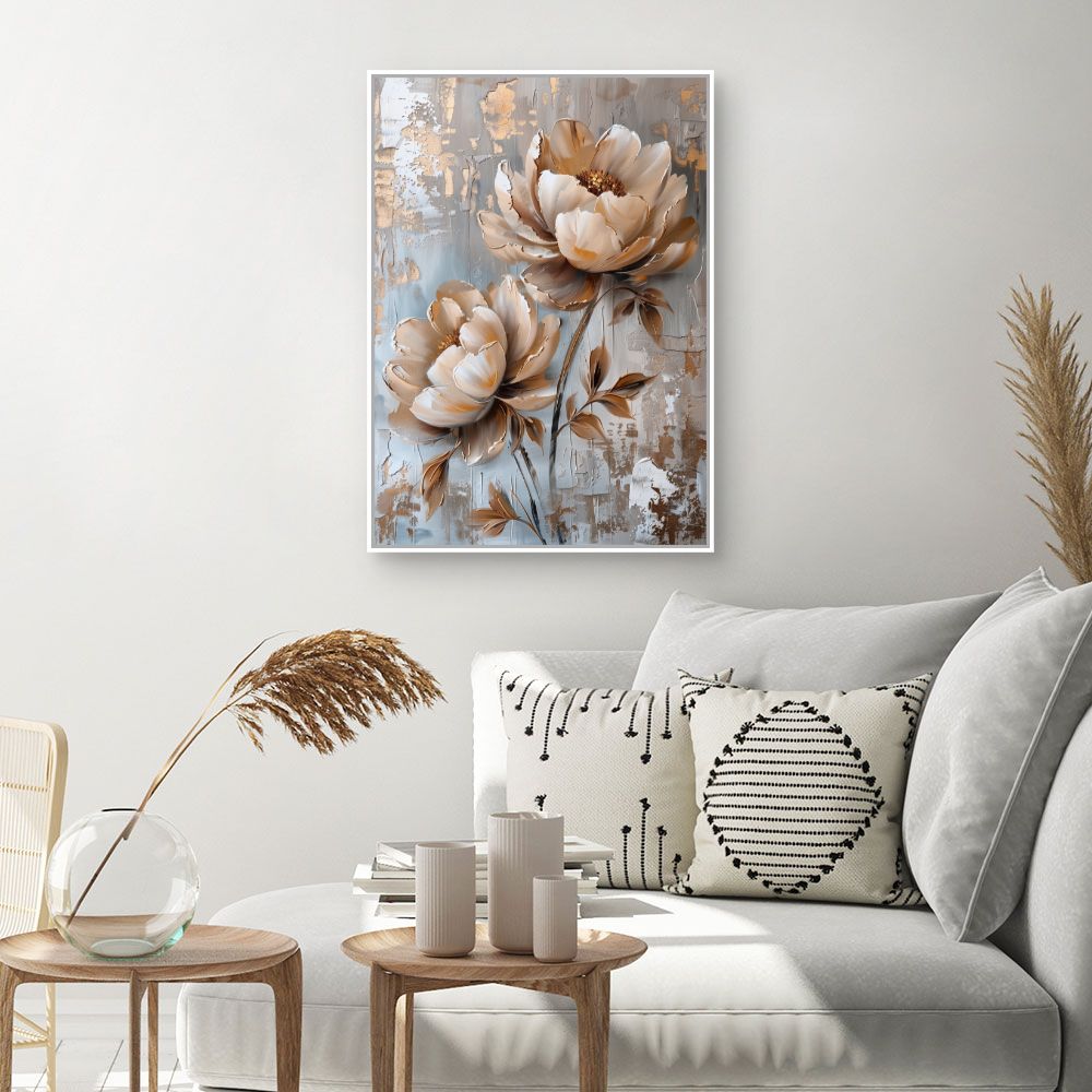 Toile "Fleurs élégantes"
