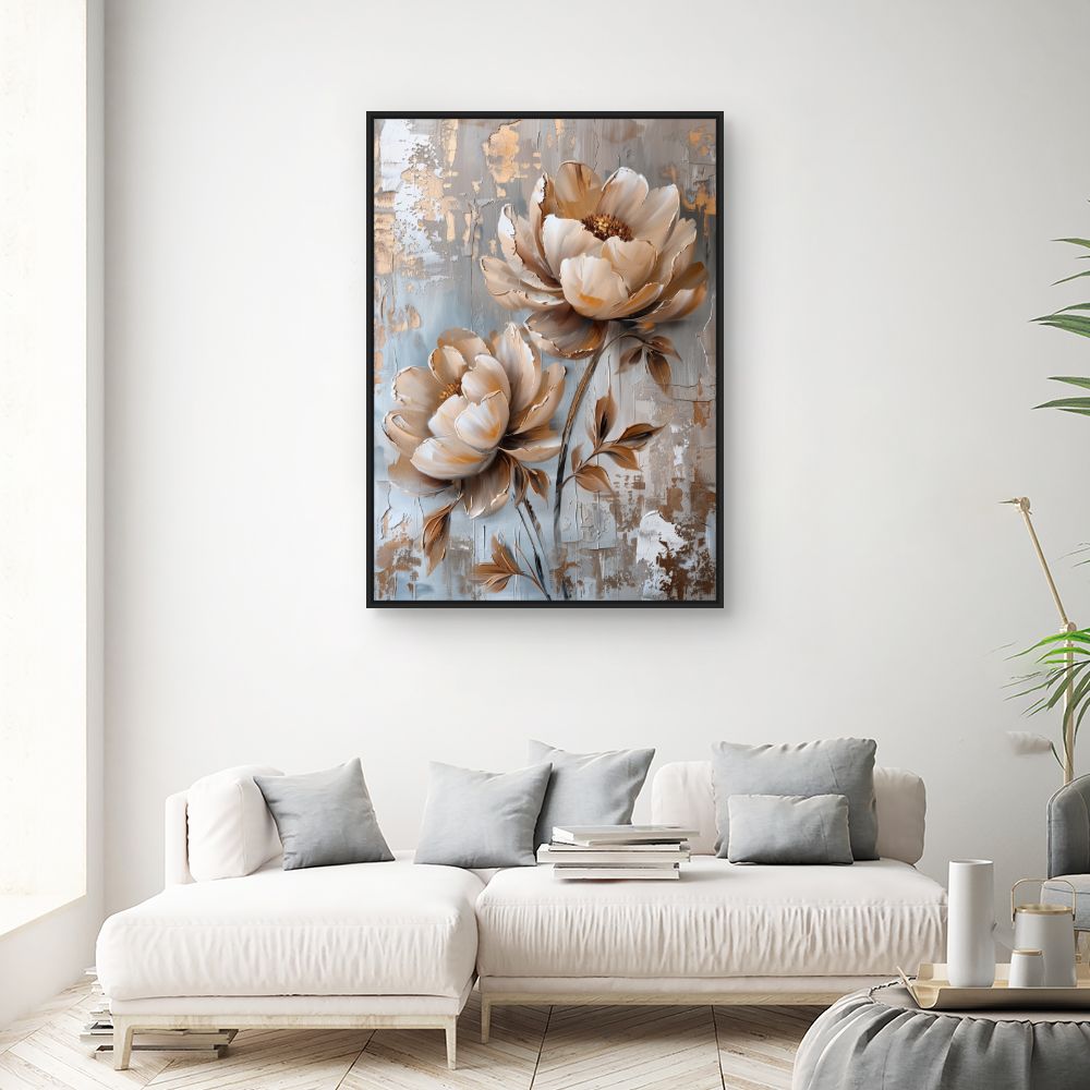 Toile "Fleurs élégantes"